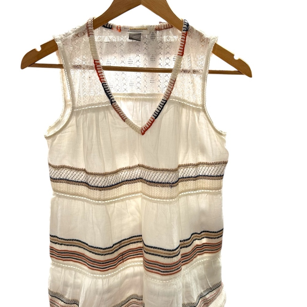 Anthropologie Cream Sleeveless Tank Top